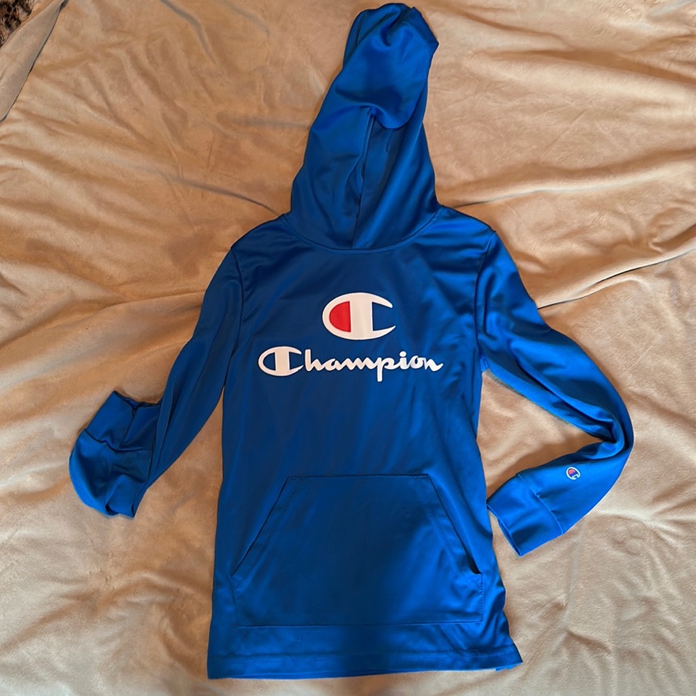 Champion long sleeve hooded shirt